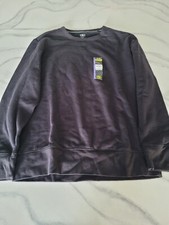 Athletic Boy's Husky Black Fleece Crew Neck Pullover XL 14-16 NWT