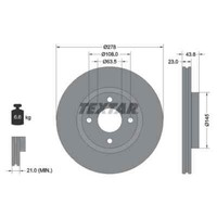 Textar 2X Bremsscheibe 92303203