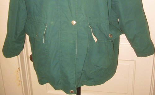 LONDON FOG Green Zip & Snap Quilted Lining Jacket Coat XL - Picture 8 of 9