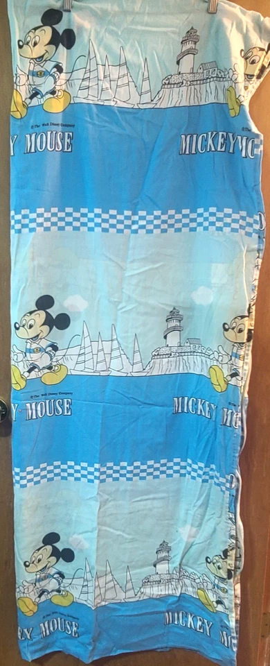 Funda nórdica vintage Walt Disney Mickey Mouse Lighthouse tamaño doble blanca azul Foto 4 de 4