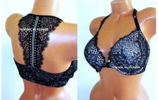 VICTORIAS SECRET Very Sexy Push Up Bra 36DD Front close Studded Racerback