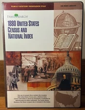 FamilySearch 1880 U.S. Census and National Index Library of 56 CDs in Binder