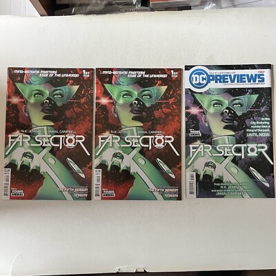 Far Sector #1 2nd Print Variant x3 copies DC Previews 117 Green Lantern