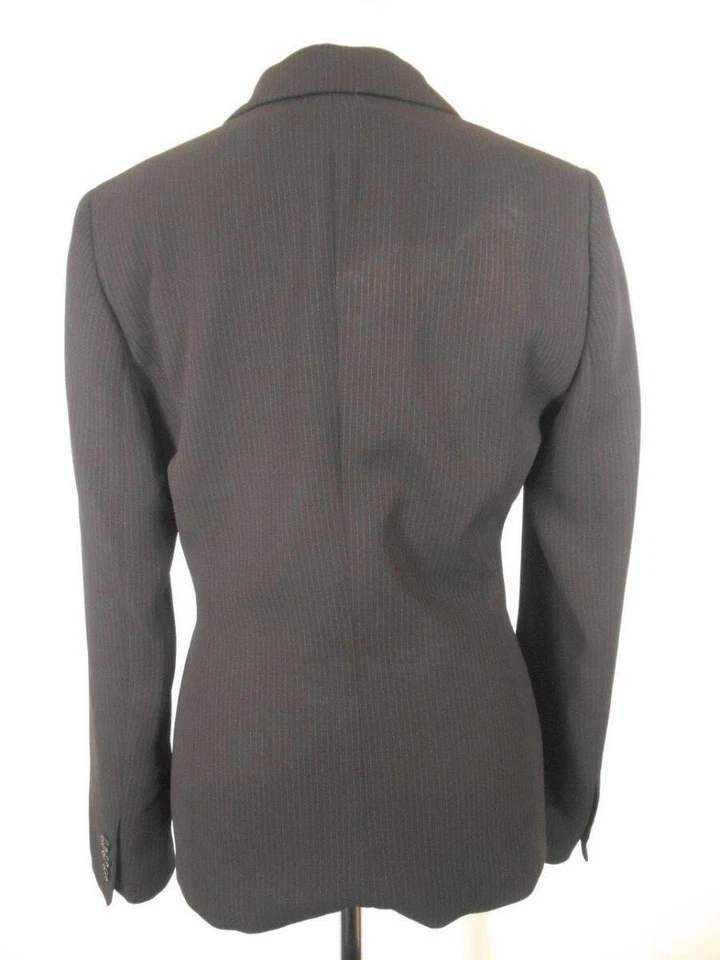 美丽女式 8 码琼斯纽约黑色紫色细条纹 LS 纽扣西装外套 — 第 4/4 张图片