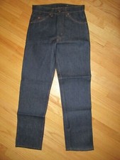 25F/VINTAGE LEVIS 70's NWOT/CRISP JEANS/DARK WASH/505 217/ORANGE TAB