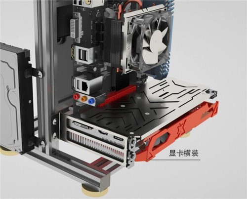 Stock! Open Frame ITX PC Case Steel Aluminum Computer Mini Cooling Case SFX NEW - 第 21/26 張圖片