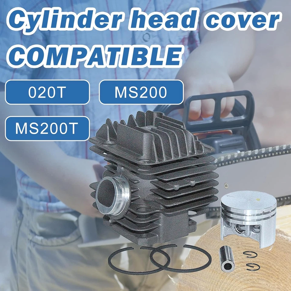 Kit Anello Pistone Cilindro 40Mm per La Motosega Stihl MS200 MS200T 020T Sostitu - Immagine 2 di 4