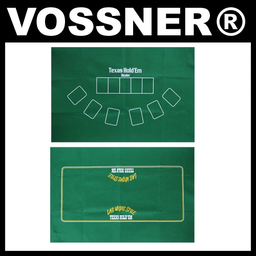 Poker Tischauflage Texas Holdem Pokertuch beidseitig bedruckt 90x60 Pokerzubehör