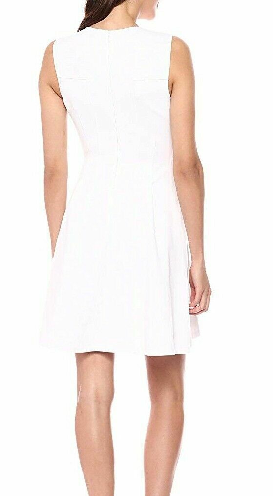 white linen a line dress