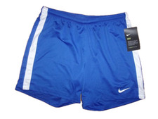 Nike Women  s League Dri-FIT Knit Soccer Shorts Royal Blue White M New