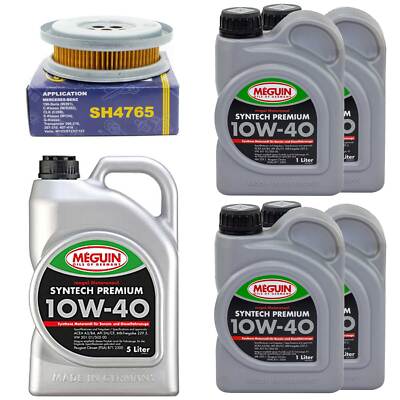 Motoröl Set Syntech SAE 10W-40 Meguin 9 Liter + Ölfilter für Mercedes G-Klasse