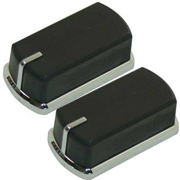 Knopf Belling Stoves Schwarz & Silber Ofen Herd KontrollknöPfe 2 Packung-image