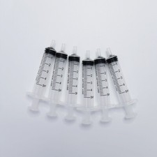 FREESHIPP 6 x 5mL Disposable Plastic Luer Slip Tip Syringe Liquid Graduated 5cc