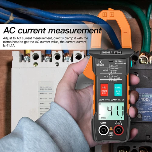 ST206 Digitale Stromzange Auto Range Elektrischer Stromtester Messwerkzeuge - Bild 8 von 11