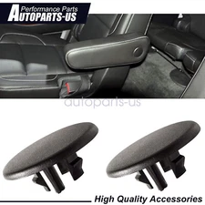 Pair Black Armrest Cap Cover Seat Handle Trim For 2007-14 Cadillac Escalade ESV4