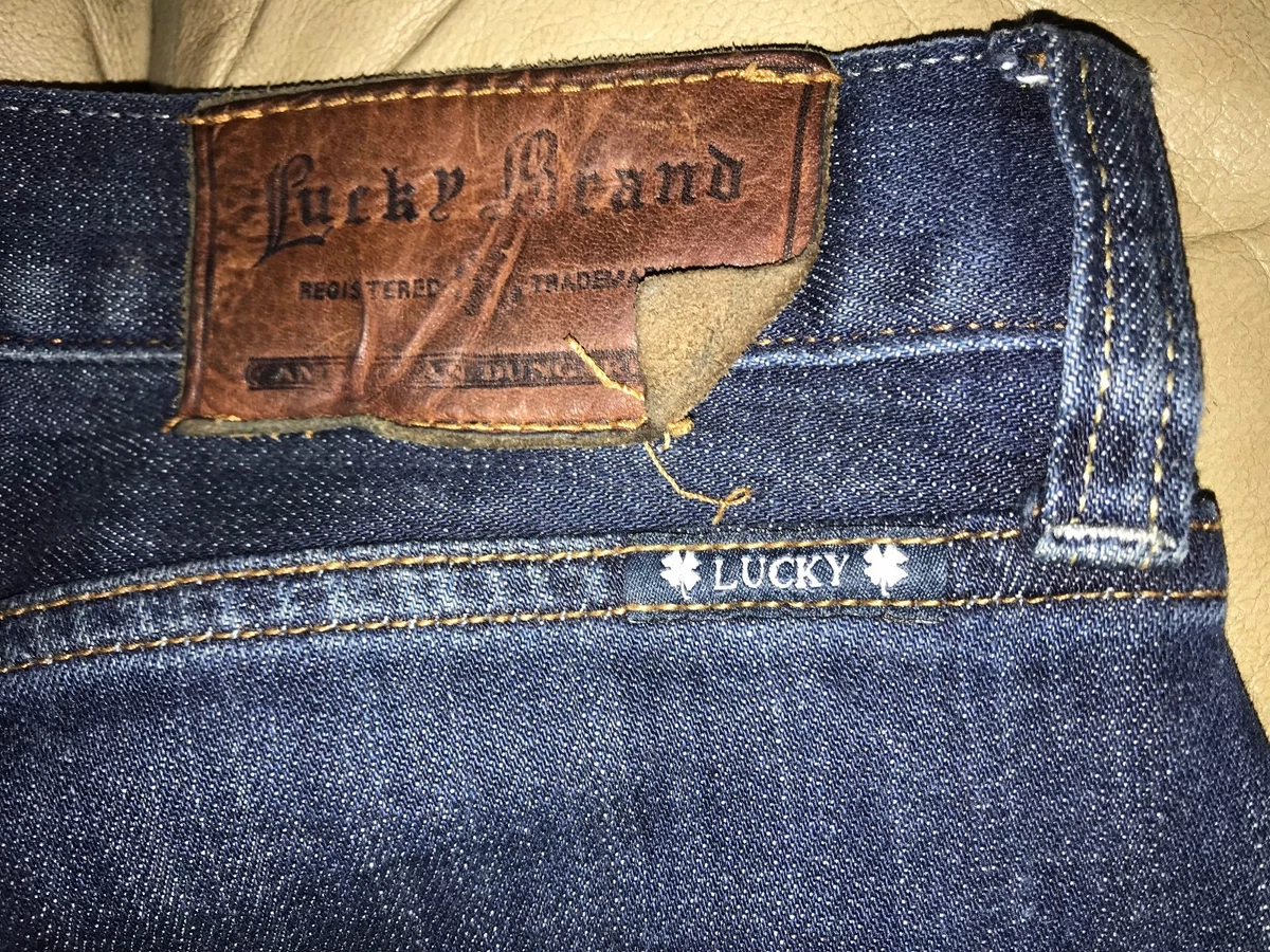 Men's Lucky Brand 361, blue denim jeans 32 z 30 zipper fly vintage  straight