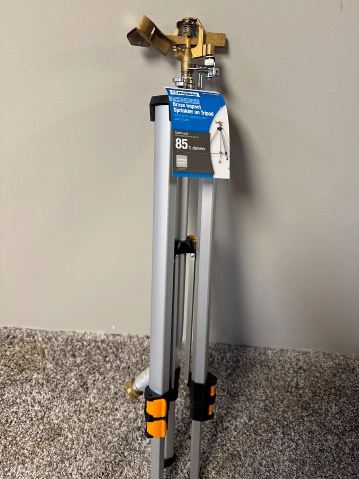 Melnor 豪华坚固金属庭院草坪花园脉冲喷头带三脚架-全新 — 第 2/3 张图片