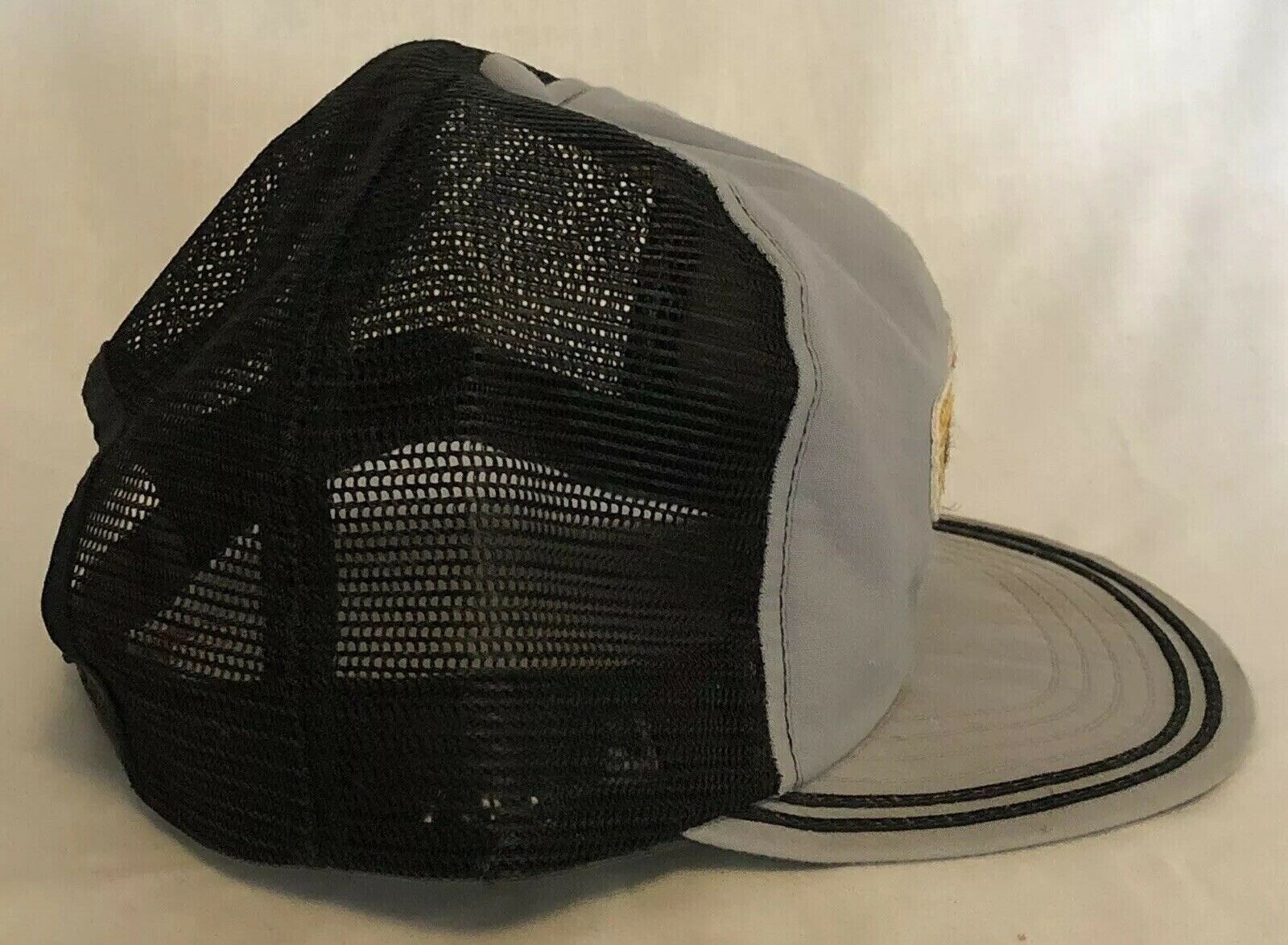 Moews Patch Mesh Snapback Gray Black Trucker Hat … - image 4
