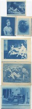 VARIETY OF CLASSIC WORKS OF ART ON CYANOTYPE.  6 SET.
