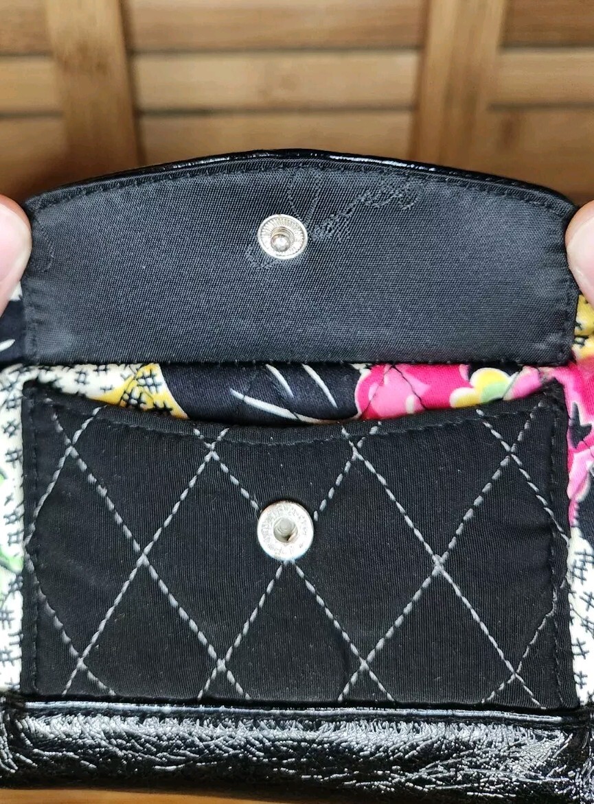 Vera Bradley "Patchwork Collection" Black Floral … - image 10