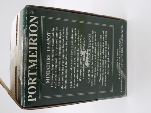 Vintage Portmeirion miniatura teiera decorativa con set da tè sul coperchio, Inghilterra - Foto 9 di 9