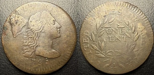 Photo of a 1795-P Large Cent from an eBay listing that sold on Jul 11, 2026
