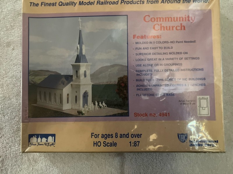 IHC COMMUNITY CHURCH HO SCALE BUILDING KIT #4941
