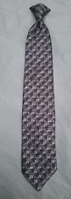 david taylor clip on tie black geometric pattern