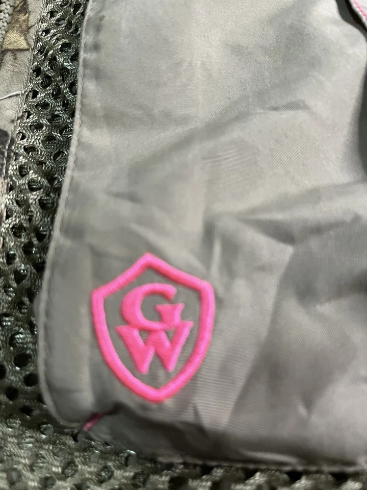 Chaleco Game Winner Caza Pájaro Para Mujer Talla XL 2XL Camuflaje y Malla Cremallera Rosa Foto 3 de 4