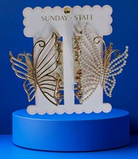 Sunday  State Hair Accessory SEED PEARLS Butterfly 2 Set