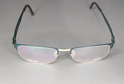 Handmade OVVO Optics 3577 Hunter Green / Platinum - Titanium Eyeglass Frame