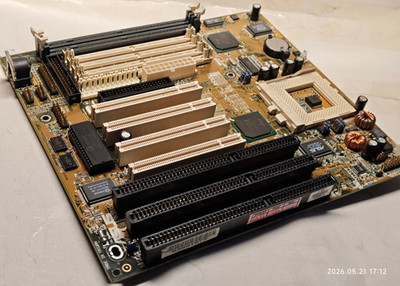 Vintage Socket 7 ASUS TX97-LE Motherboard Rev 1.0 (430TX) CPU & 128 MB + Bonus
