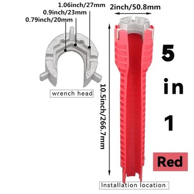 8 in 1 Faucet Sink Installer Home Multi Tool Pipe Wrench For Plumbers Homeowners