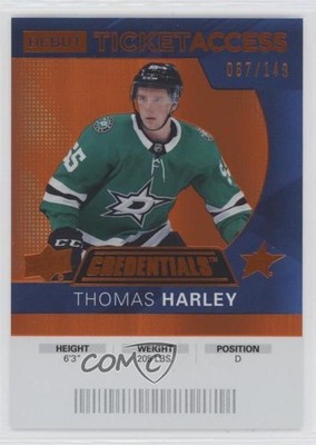 2021 Credentials 2020-21 Debut Ticket Access Orange /149 Thomas Harley #130 0uz9