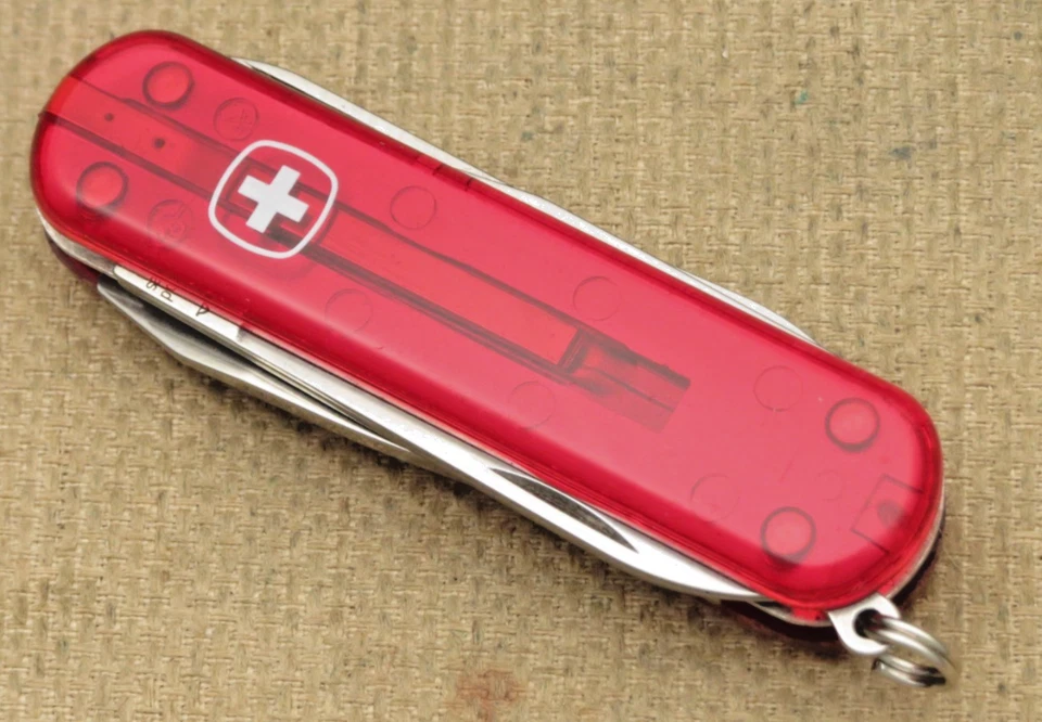 Vintage Descontinuado WENGER Canivete Suíço Baú de Ferramentas de Bolso Micro Leve Estado Perfeito - Imagem 4 de 4