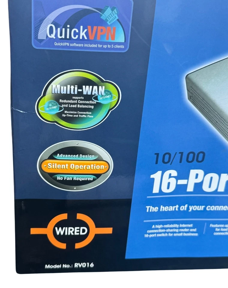 Linksys 16-Port VPN Router RV016 10/100 Wired Network Device - Image 3 of 4