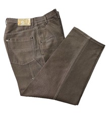 VTG Y2K Damani Dada Carpenter Jeans Baggy Grunge Cyber Goth Skater Brown 36X32