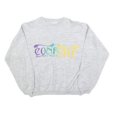 CONFORT Damen Grau Rundhals M Baumwolle Blend Pullover Freizeit Free Time Wear