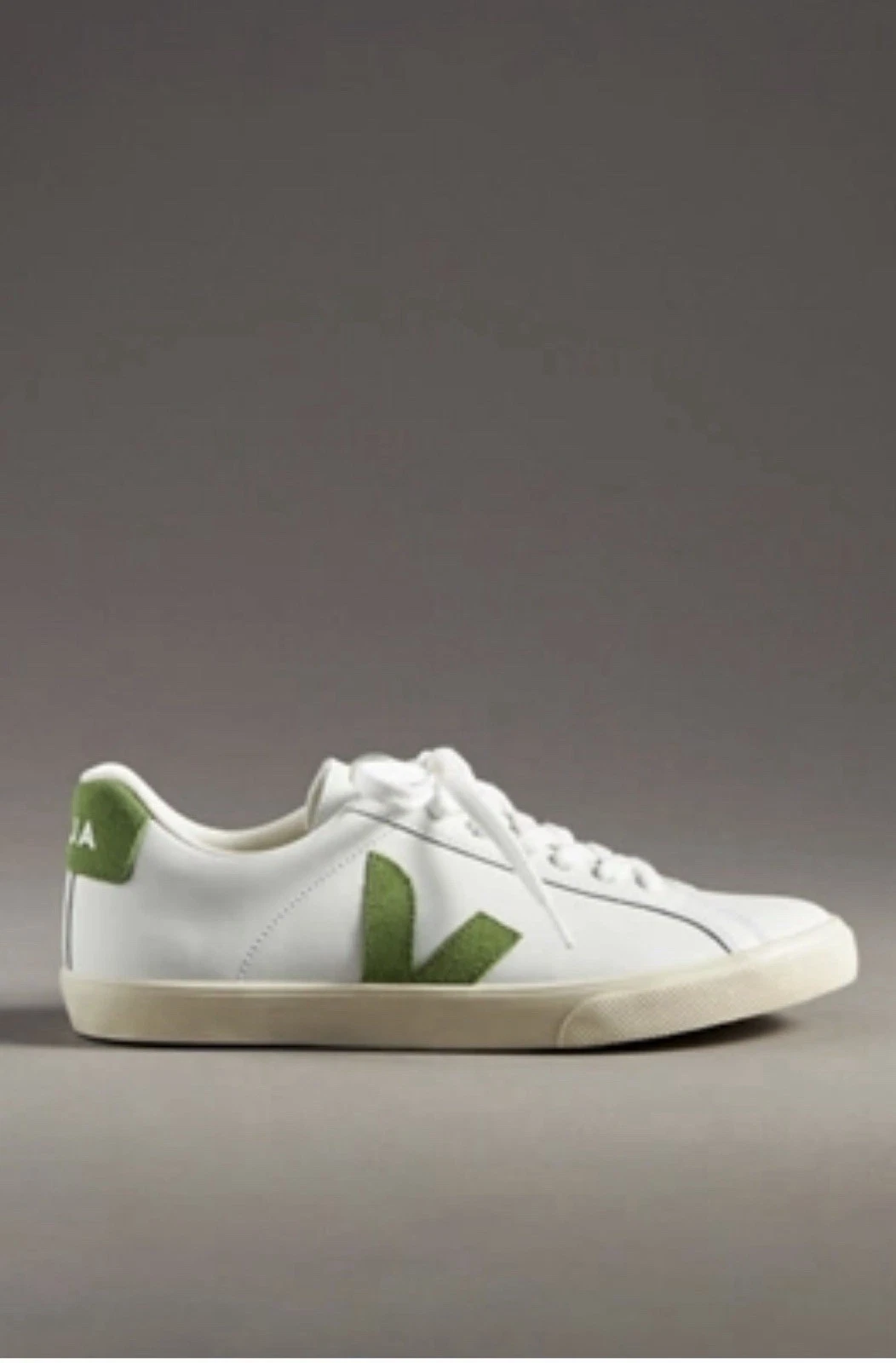 New Veja Esplar Leather White Sneaker Kiwi Size 40 (9) US Travel, Casual