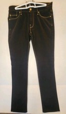 7 For All Mankind Womens Jeans 29 Black dark Wash Straight Leg