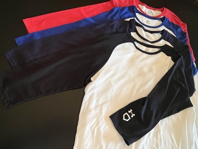 Under Armour Baseball 3/4 Sleeve Shirt Lot Men Medium