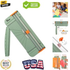 A4 Paper Cutter 12 Inch Titanium Straight Paper Trimmer with Side Ruler for S...