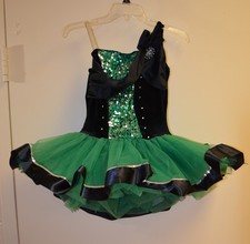 Curtain Call Costume Green Ballet Tutu Dress Size Adult S/M