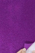 Allgala 12 Pack Glitter EVA Foam Sheets 8x12", Purple Self-Adhesive Craft