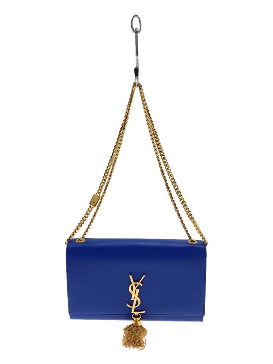 Borsa a tracolla SAINT LAURENT classica Kate pelle blu 354119 usata