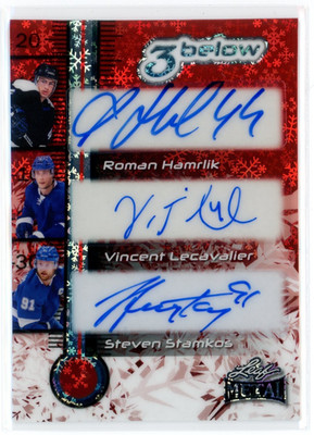 2026 Leaf Metal Hockey Hamrlik Lecavalier Stamkos 3 Below Autograph - 1/1