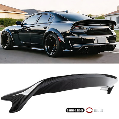 Carbon Fiber Highkick Trunk Spoiler Wing Fits 2015-23 Dodge Charger Redeye Style