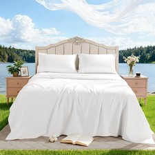 100 Egyptian Cotton Sheet Set 4 Pcs Queen Size Sheets 1000 Thread Count Brea...