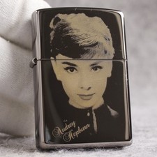 Zippo lighter 150 Black Ice Asia Custom/ Audrey Hepburn Laser Engraving New Box