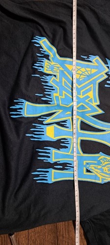 Rara camicia DEATH Tour anni 90 vintage mai indossata L Slayer necrologio massacro metallo - Foto 4 di 4